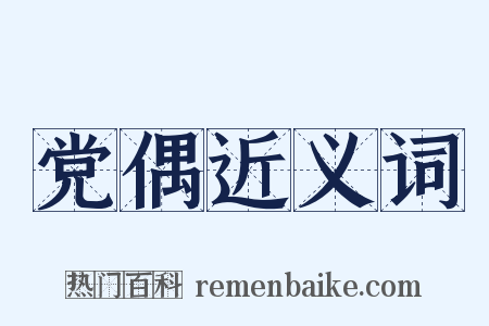 党偶近义词是什么意思的图片